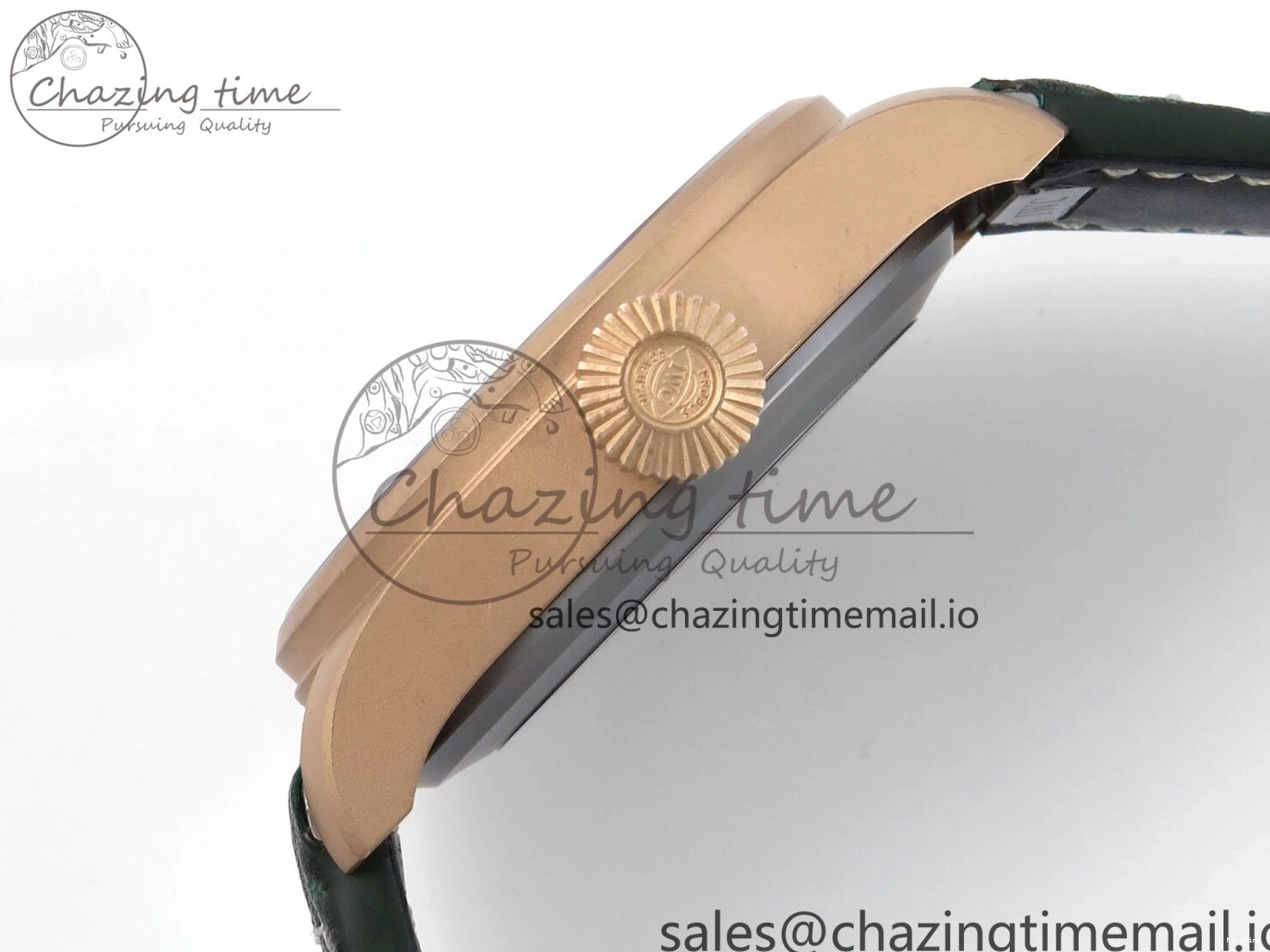 MIROTIME 0307 Durable Big Pilot IW329702 M+F 1:1 Best Edition Green Dial on Green Leather Strap MY 7006